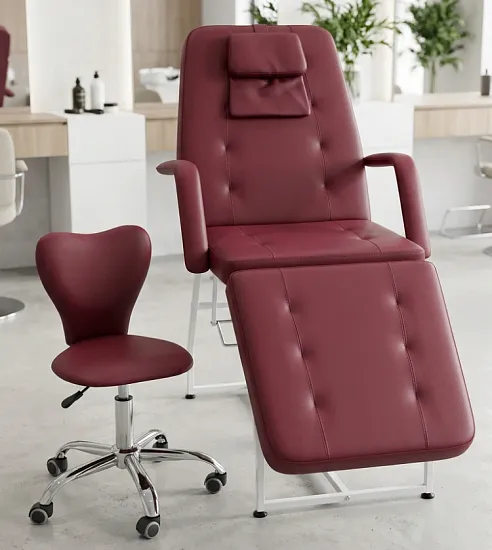 Косметологическая кушетка Комфорт (обивка UNICO BURGUNDY) 1350 руб. Фото 10