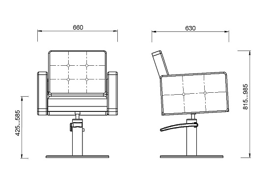 Парикмахерские кресла: PORTO PRO (VLK 700, на диске плоском, золото) за 1140 руб. Фото 5