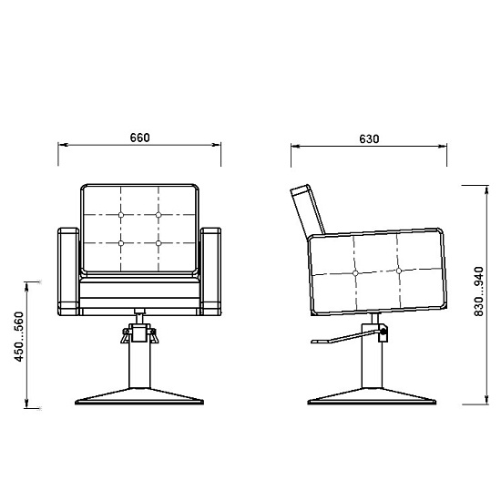 Парикмахерские кресла: PORTO PRO (VLK 261, на квадрате) за 840 руб. Фото 5