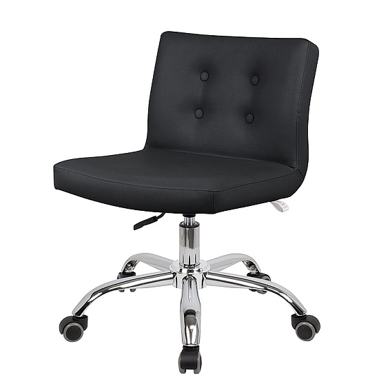 Стулья мастера педикюра: Канто для педикюра на супернизком подъёмнике (VLK 600, с пуговицами, хром) за