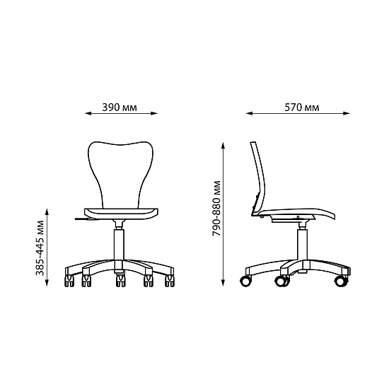 Стулья мастера педикюра: Перфекто для педикюра на низком подъемнике (Eco PE 402, хром) за 315 руб. Фото 5