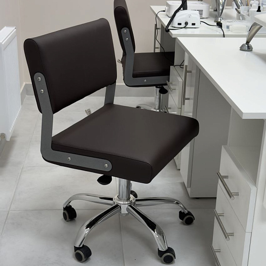 Стулья косметолога: Венто для косметолога (ECO PE 402, хром) за 405 руб. Фото 4