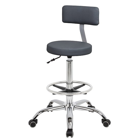 Стулья для парикмахера: Топ со спинкой для парикмахера с кругом под ноги (VLK 700) за