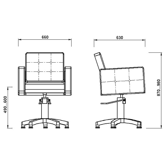Парикмахерские кресла: PORTO PRO (VLK 725, на пятилучии) за 770 руб. Фото 5