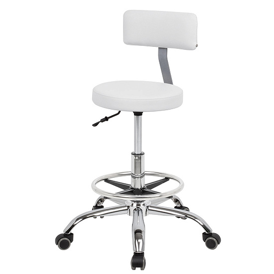 Стулья для маникюра: Топ со спинкой для маникюра с кругом под ноги (VLK 100, хром) за 380 руб. Фото 2