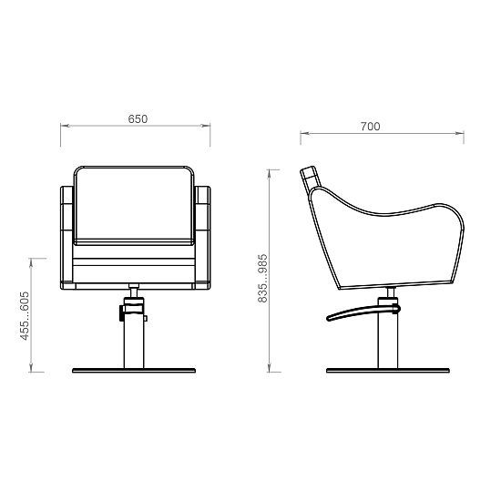 Парикмахерские кресла: RIVO (VLK 600, на диске плоском, золото) за 1080 руб. Фото 5
