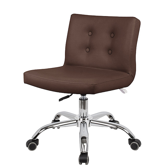 Стулья мастера педикюра: Канто для педикюра на супернизком подъёмнике (VLK 501, с пуговицами, хром) за