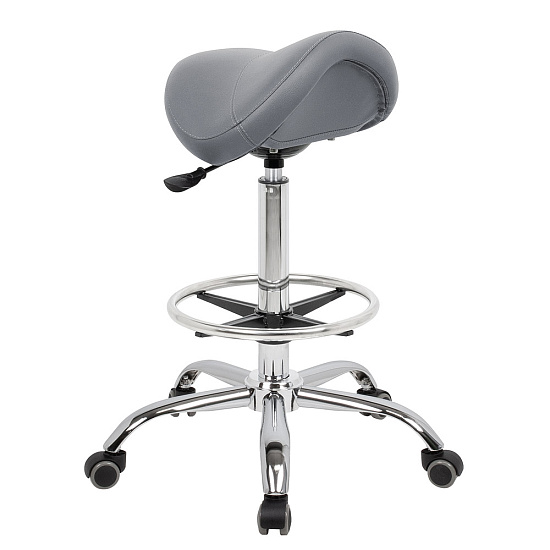 Стулья для парикмахера: Стул седло BALANCE для парикмахера с кругом под ноги (VLK 725) за