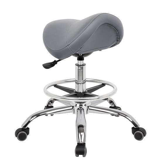 Стулья для маникюра: Стул седло BALANSE для маникюра с кругом под ноги (VLK 725) за