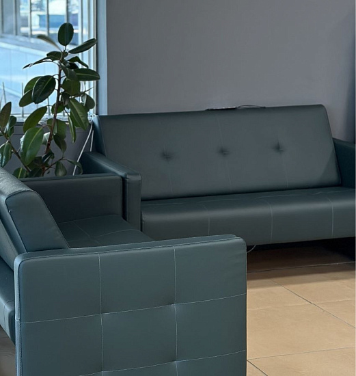 Диваны в салон красоты: Диван для зоны ожидания Оптима (Eco PE 201) за 780 руб. Фото 4