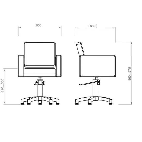 Парикмахерские кресла: PRIMO PRO (VLK 725, на пятилучии) за 610 руб. Фото 5