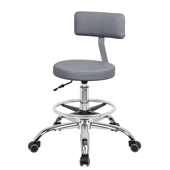 Стулья косметолога: Топ со спинкой для косметолога с кругом под ноги (VLK 725) за