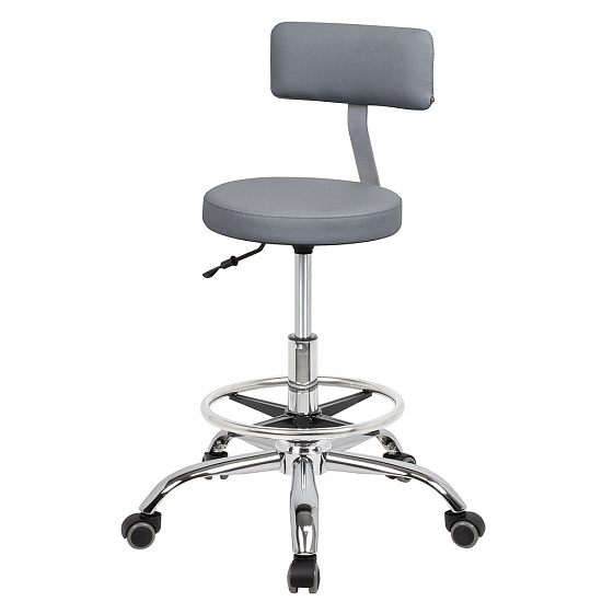 Стулья для маникюра: Топ со спинкой для маникюра с кругом под ноги (VLK 725, хром) за 330 руб. Фото 2