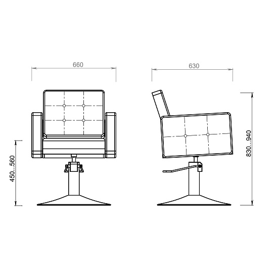парикмахерское кресло PORTO PRO на диске, кресло парикмахера с каретной стяжкой, PORTO PRO салон красоты Минск. 890 руб. Фото 5
