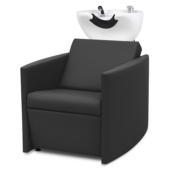 Мойка парикмахерская Больсена (обивка UNICO BLACK, 0356 белая)