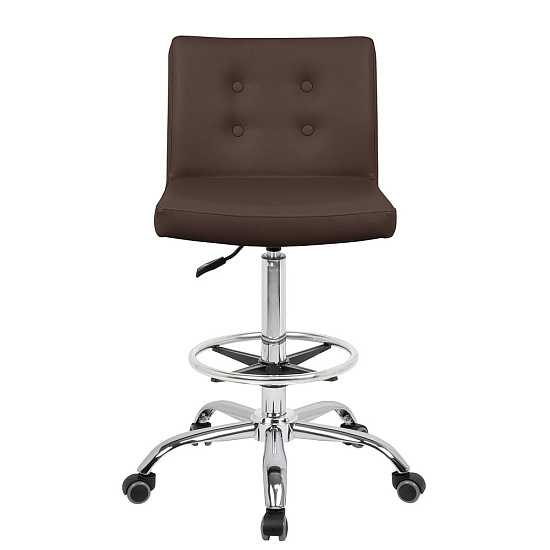 Стулья для парикмахера: Канто для парикмахера с кругом под ноги (VLK 501, с пуговицами) за