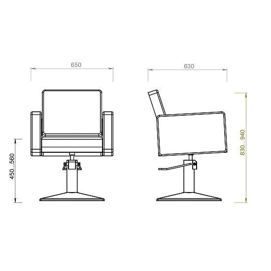 Парикмахерские кресла: PRIMO PRO (VLK 501, на квадрате) за 680 руб. Фото 5