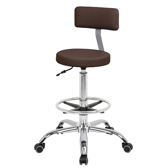 Стулья для парикмахера: Топ со спинкой для парикмахера с кругом под ноги (VLK 501) за