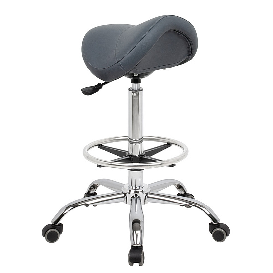 Стулья для парикмахера: Стул седло BALANCE для парикмахера с кругом под ноги (VLK 700) за